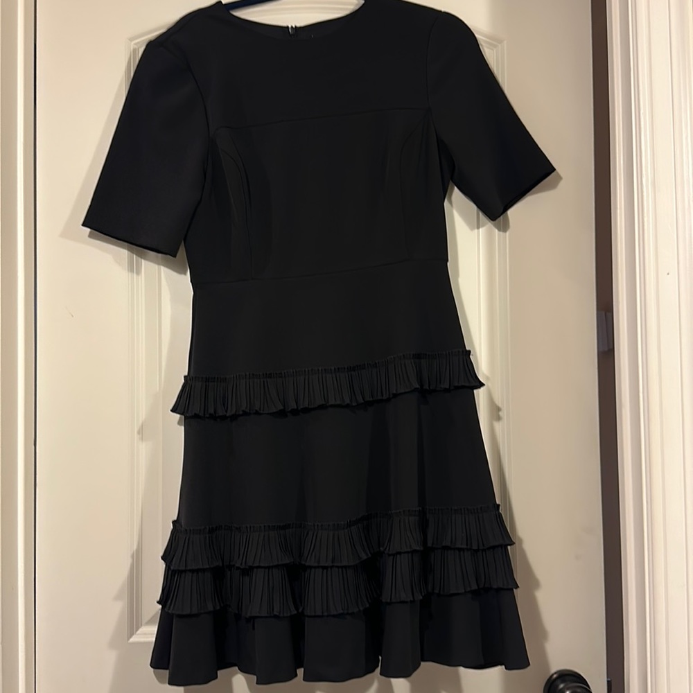 Black ruffled dress